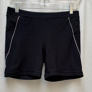 Nike Women's Black Shorts with White Trim